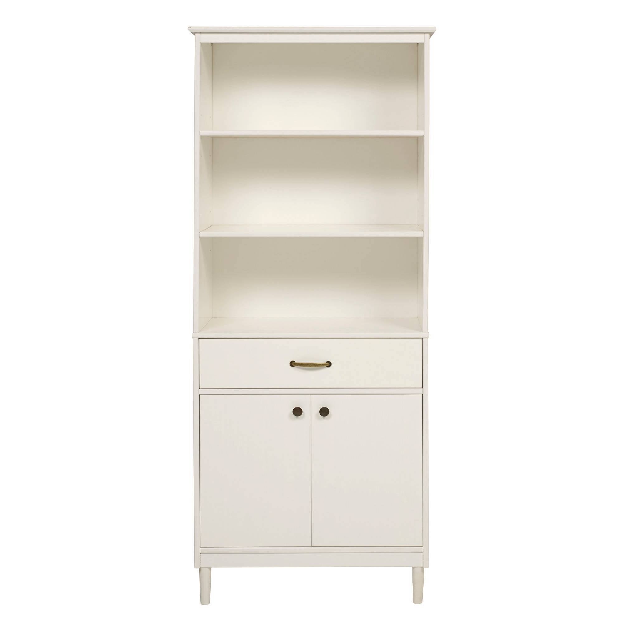 Solid Wood Storage Hutch White B561