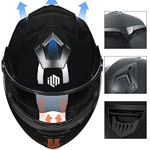 Modular Full Face Motorcycle Helmet with Dual Visor M9017