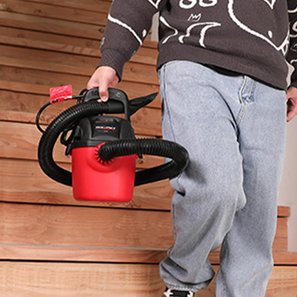 Portable Wet/Dry Vacuum with Nozzle Kit and LED Light O252