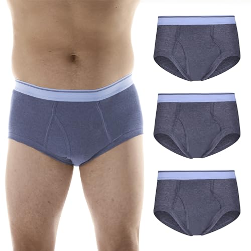Gray L Pack of 3 Reusable Washable Incontinence Underwear K25276