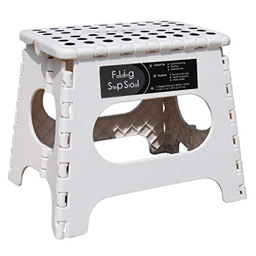 White Folding Step Stool 11" Height A7302