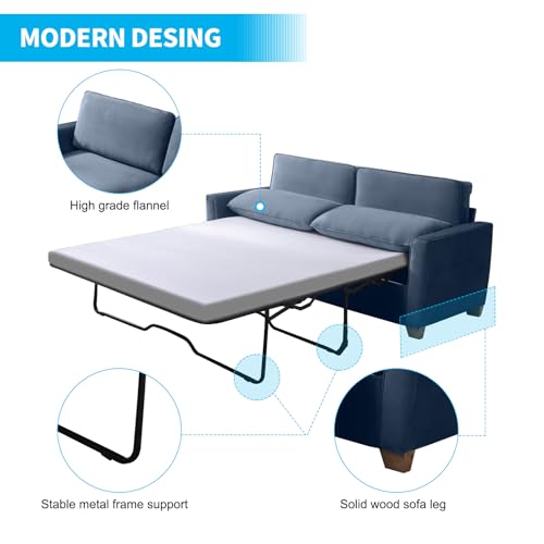 Queen Sleeper Sofa with Pullout Bed and Foam Mattress C296