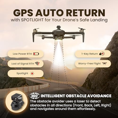 GPS 4K UHD Camera Drone with Obstacle Avoidance and 3-Axis Gimbal X368714