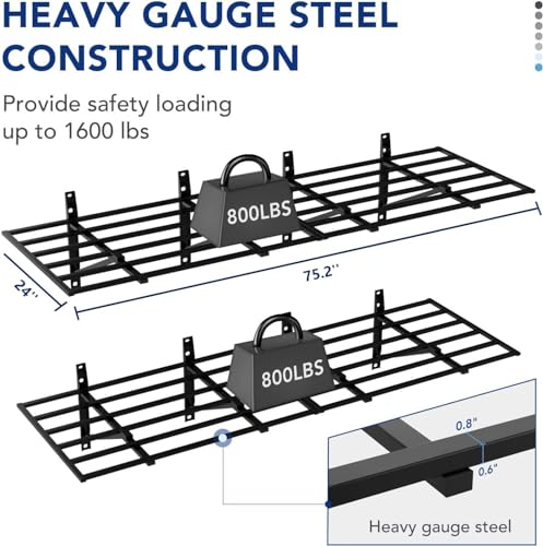 2-Pack Heavy Duty Garage Storage Shelving, 1600lbs Weight Capacity R701819