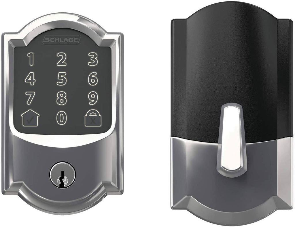 Bright Chrome Smart Deadbolt with WiFi Touchscreen Keypad T314