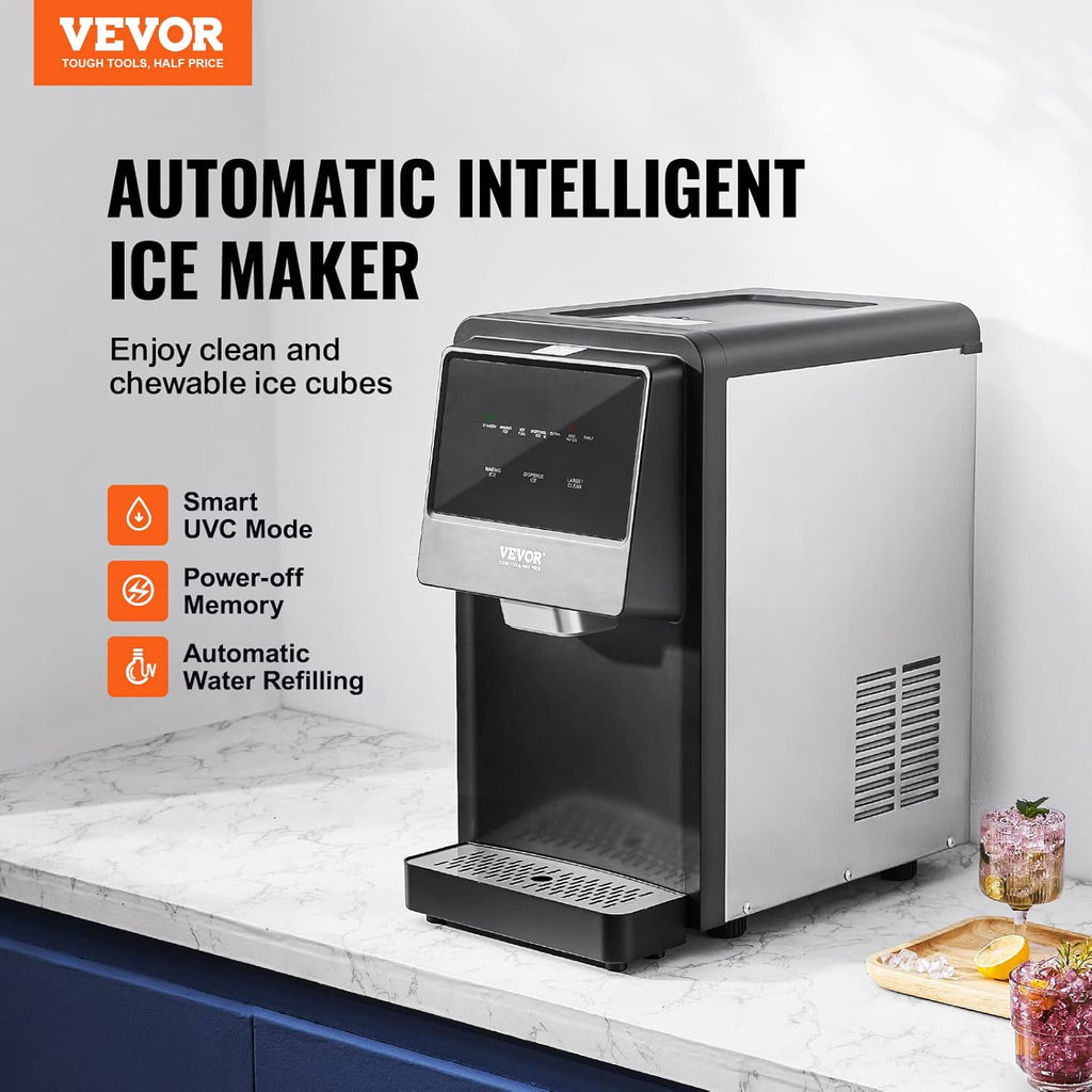 62lbs Countertop Nugget Ice Maker with Self-Cleaning O581523