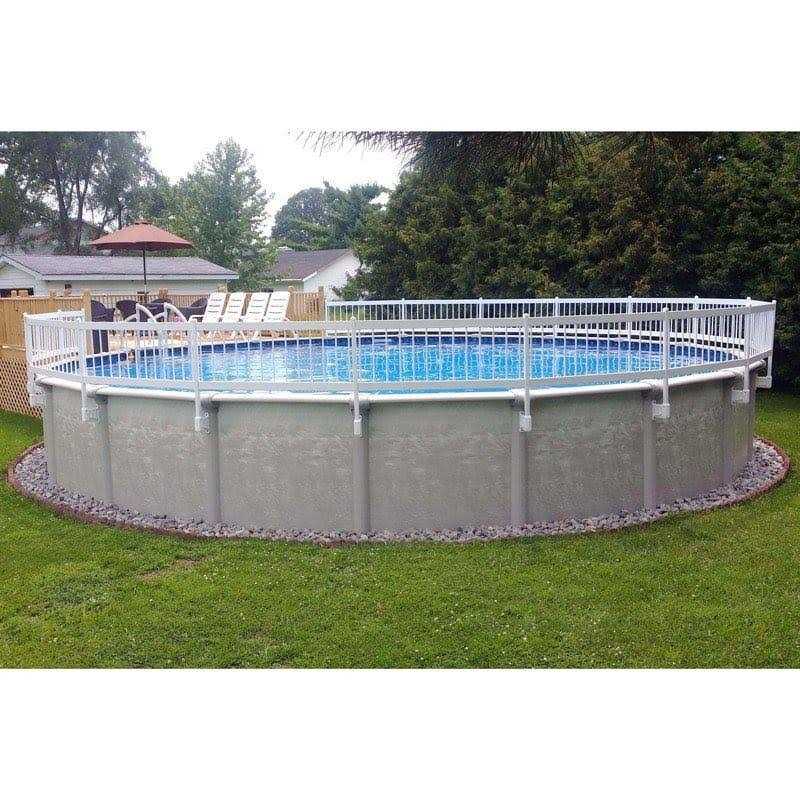 24 inch White Resin Above-Ground Pool Fence Kit A8778