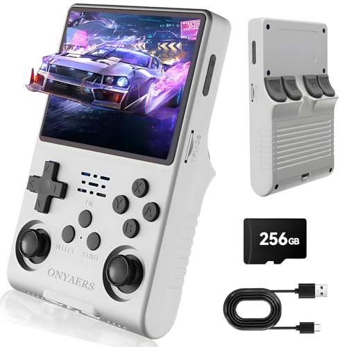 Retro Handheld Game Console with 3.5 Inch IPS Screen and 256GB Memory Card X636919
