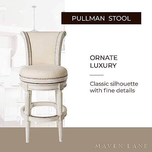Weathered Oak Finish Sand Color Fabric Upholstered Barstool with Back, Set of 3 Y81578