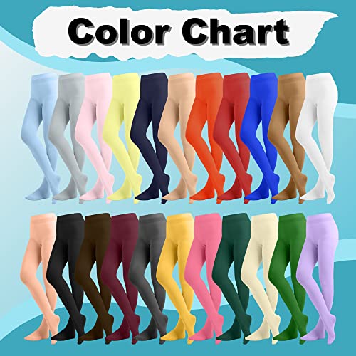 Women's Solid Colored Opaque Microfiber Footed Tights C763830