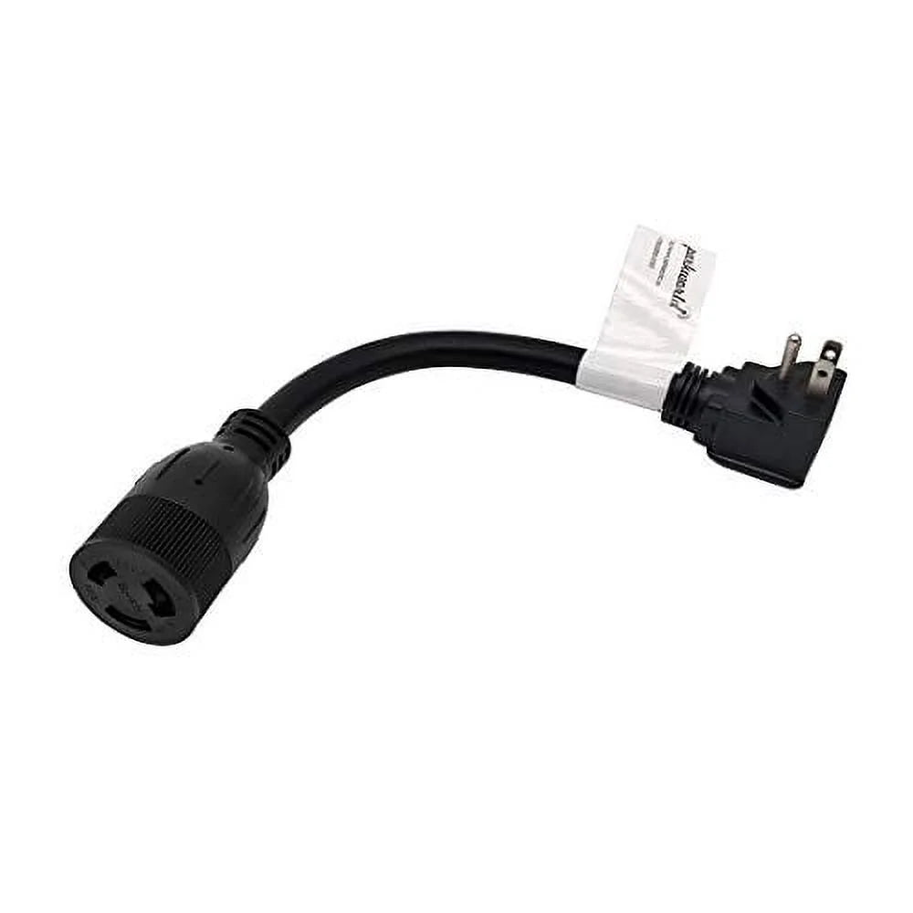 Adapter Cord 5-15P to L6-20R Receptacle Female Right Angle Plug N86446