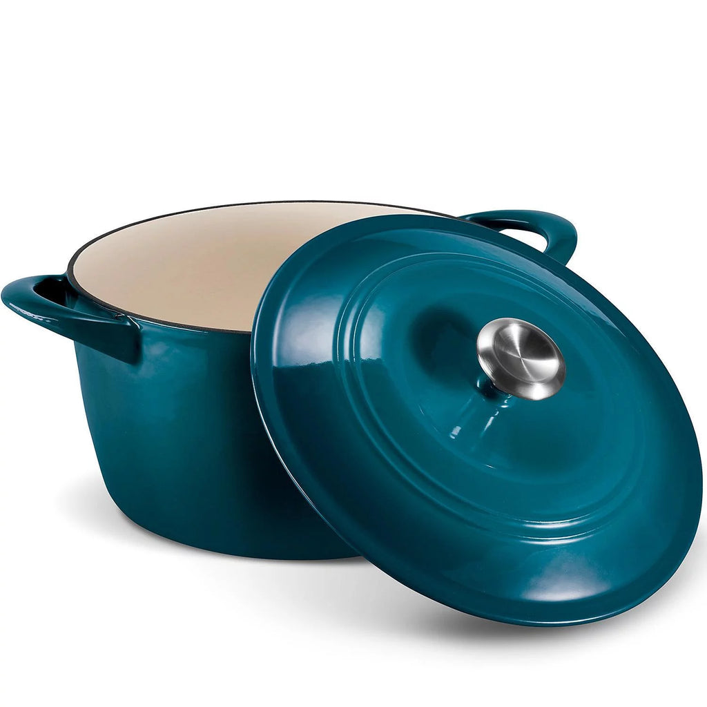 Enameled Cast Iron 7-Qt Covered Round Dutch Oven L656