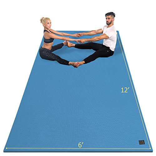 Extra Large 12'x6'x7mm Non-Slip Exercise Mat U7072