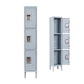 Black Gray 1 Door 71" Metal Locker Storage Cabinet Y151626
