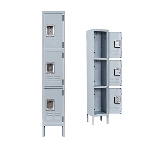 Black Gray 1 Door 71" Metal Locker Storage Cabinet Y151626