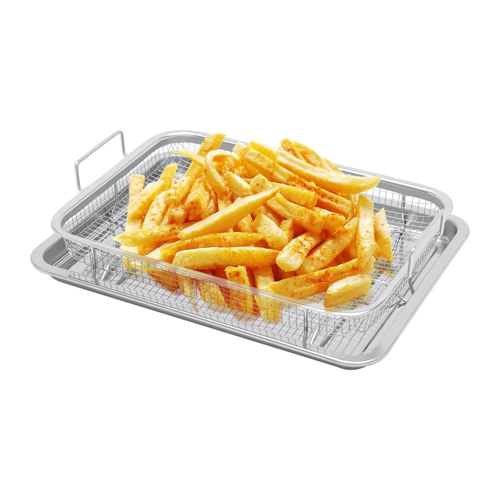 Stainless Steel Air Fryer Basket 2 Piece Set T141