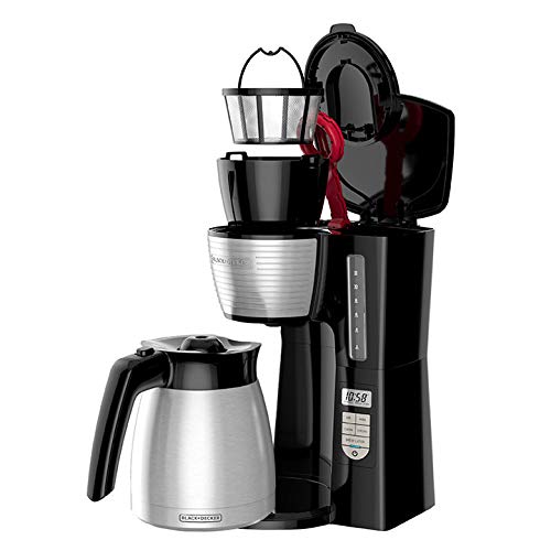 12 Cup Thermal Programmable Coffee Maker, Black/Steel J90664
