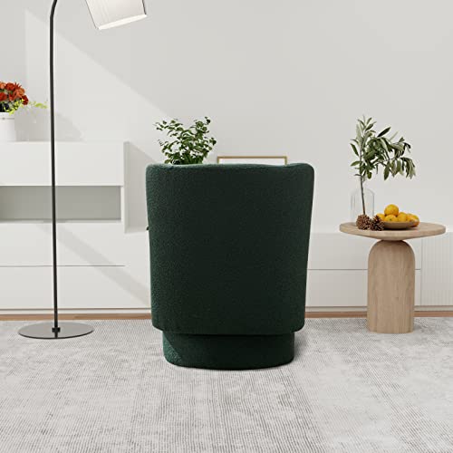 Green Boucle Swivel Barrel Chair L935