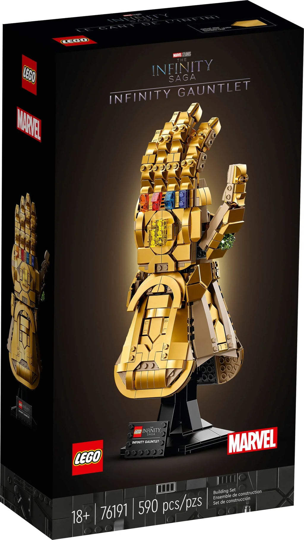 LEGO Marvel Infinity Gauntlet Set 76191, Thanos Glove with Infinity Stones, Collectible Adult Building Set F935289