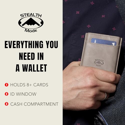 Brown Napa Leather Slim Wallet With 8 Card Holders V174