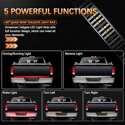 60 Inch LED Tailgate Light Bar with Reverse & Sequential Turn Signals G865