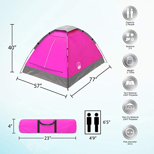 2-Person Dome Tent with Rain Fly and Carrying Bag Z231550