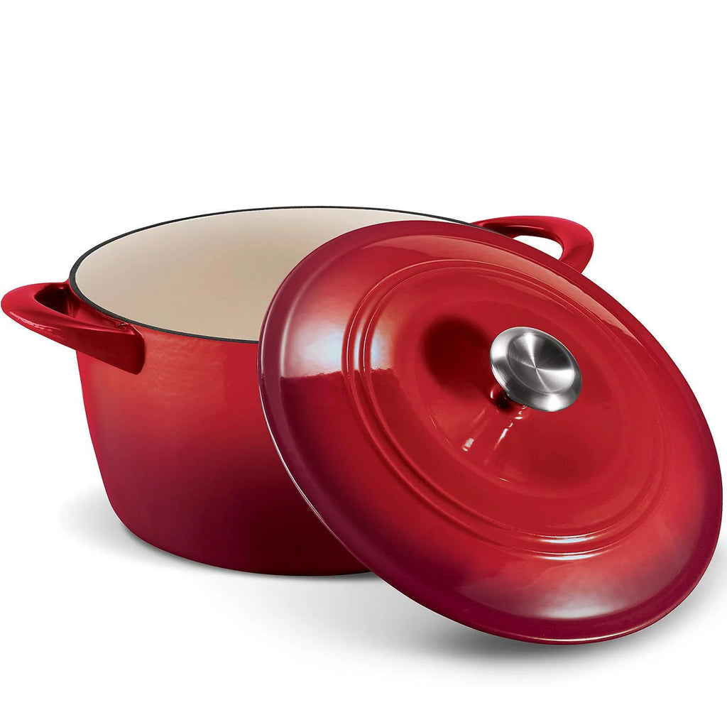 Enameled Cast Iron 7-Qt Covered Round Dutch Oven L656