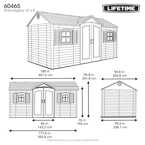 15 x 8 Foot Outdoor Storage Shed H655537