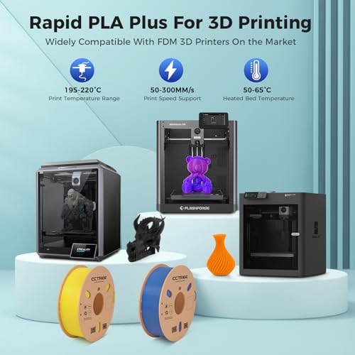 1.75mm PLA 3D Printer Filament Bundle 2Kg Black 2-Pack Q7900