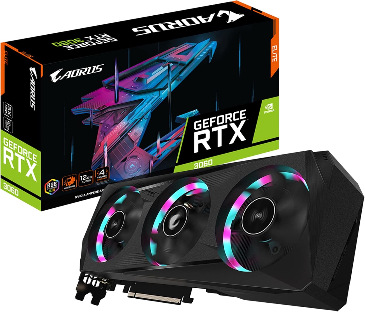 GeForce RTX 3060 12G Graphics Card with 12GB GDDR6 F739634