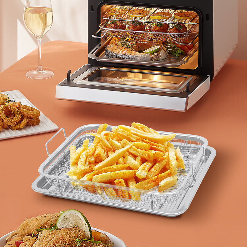 Stainless Steel Air Fryer Basket 2 Piece Set T141