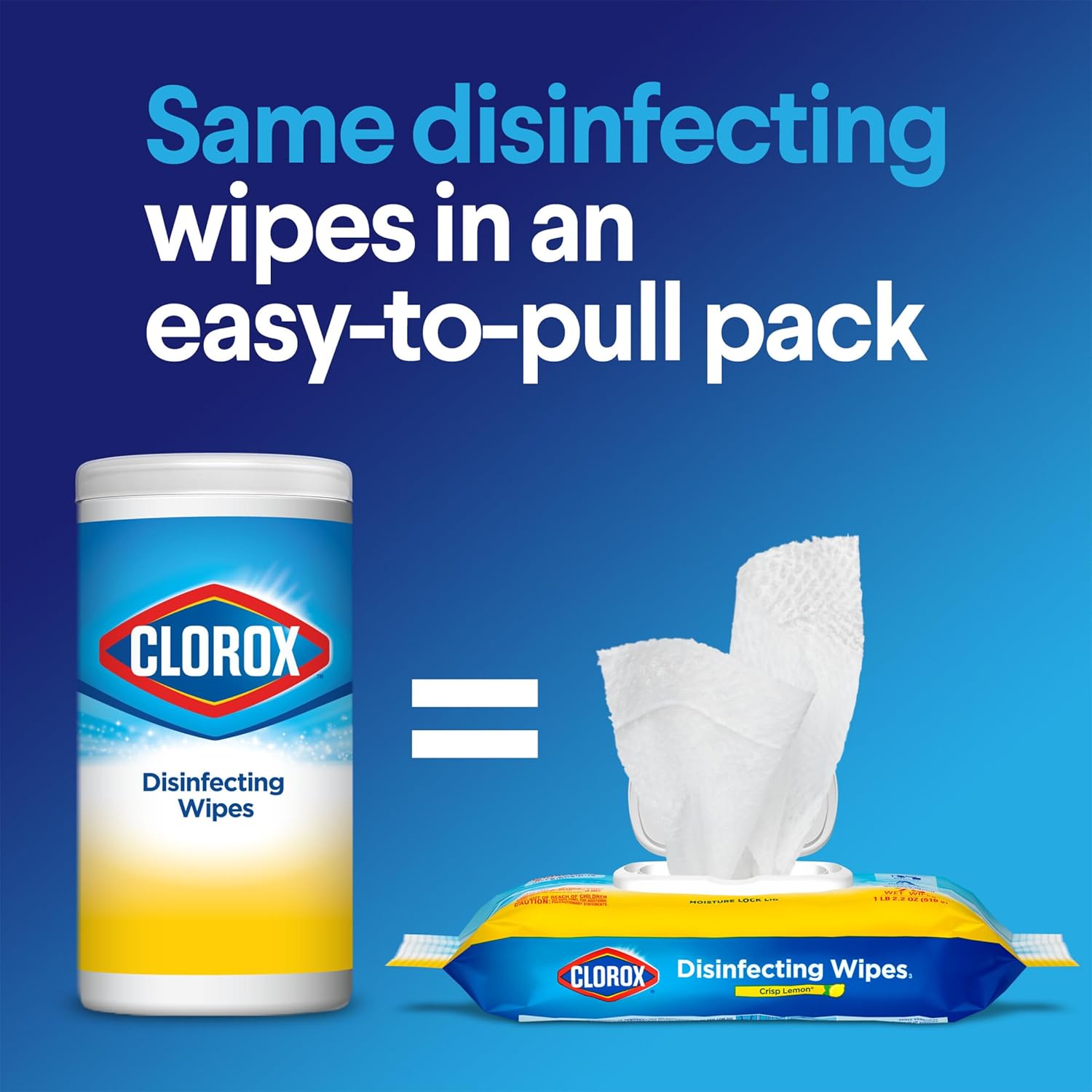 Disinfecting Wipes, Lemon Scent, 75 Ct, Pack of 6 R7696