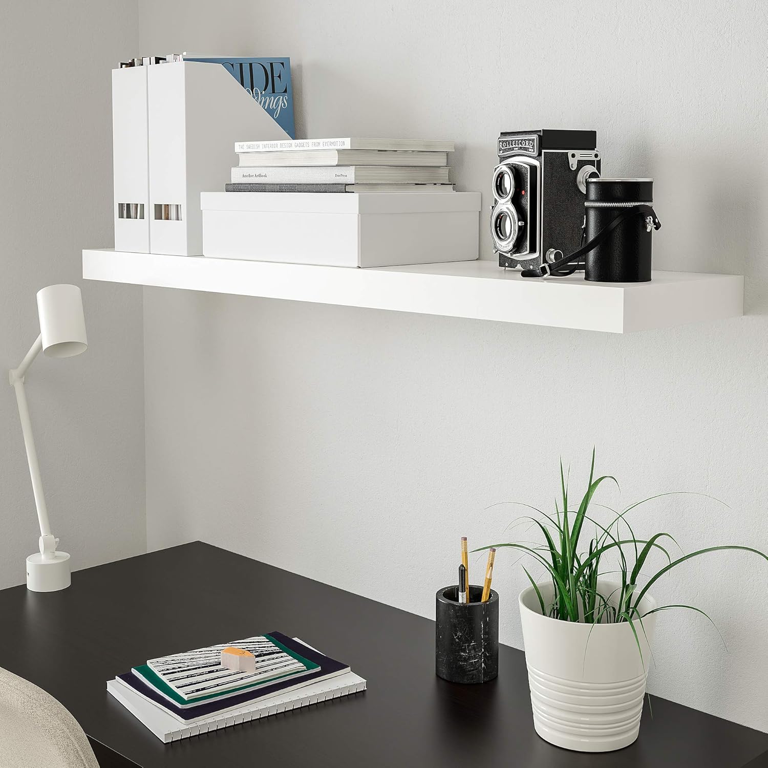White Wall Shelf (26x110 cm) O7822
