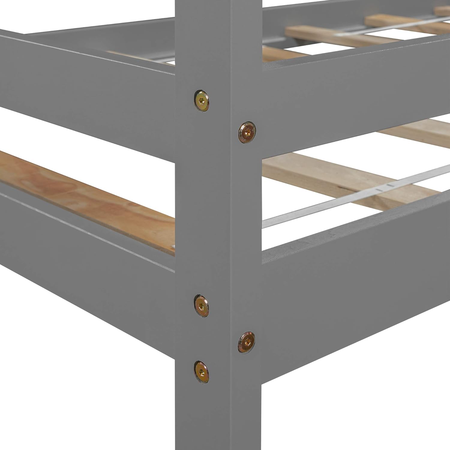 Gray Twin Low Loft Bed with Desk E145973