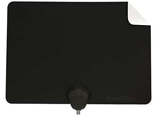 Ultra-Thin Indoor TV Antenna 35 Mile Range Black White T3313