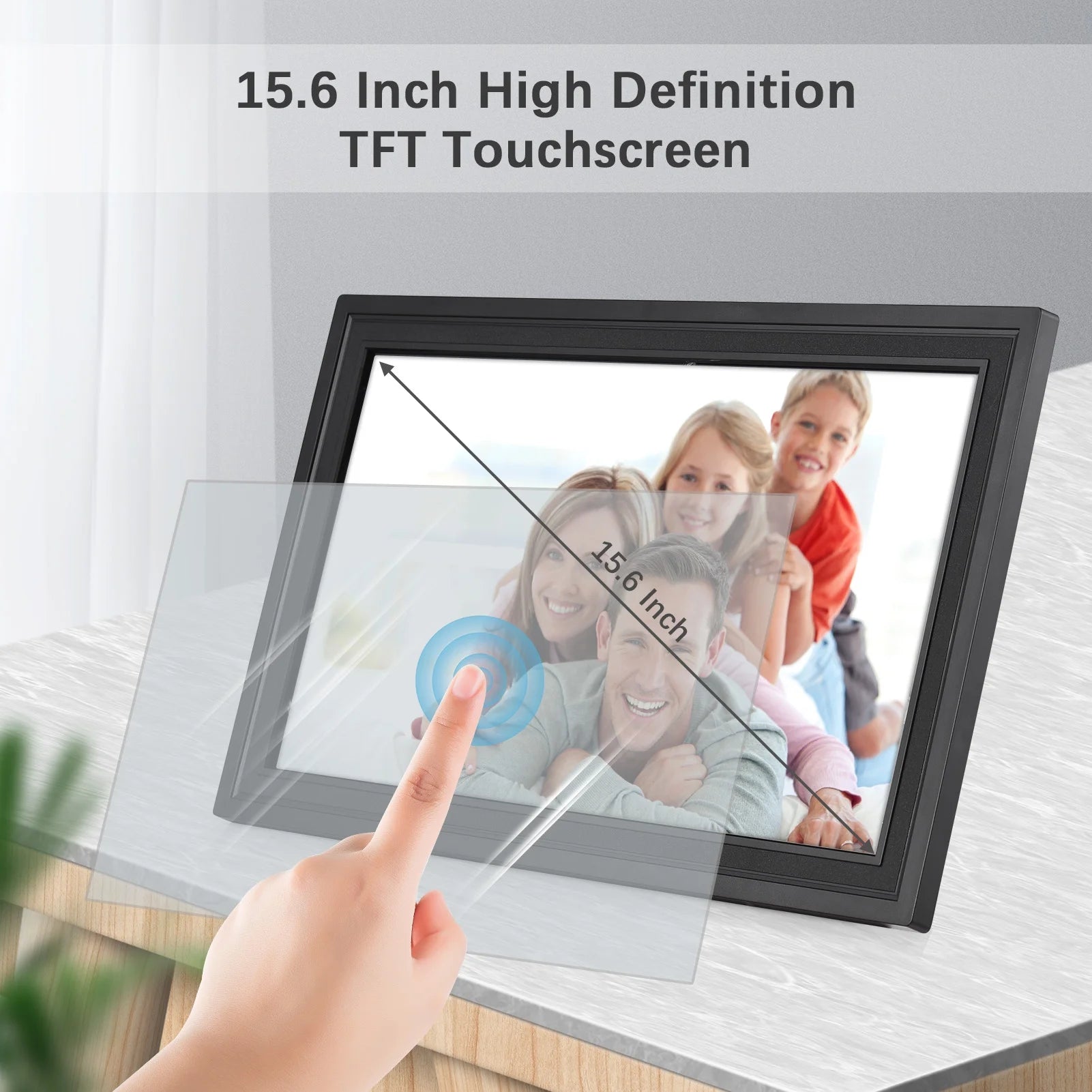 15.6-Inch WiFi Digital Photo Frame with 16GB Storage B91982