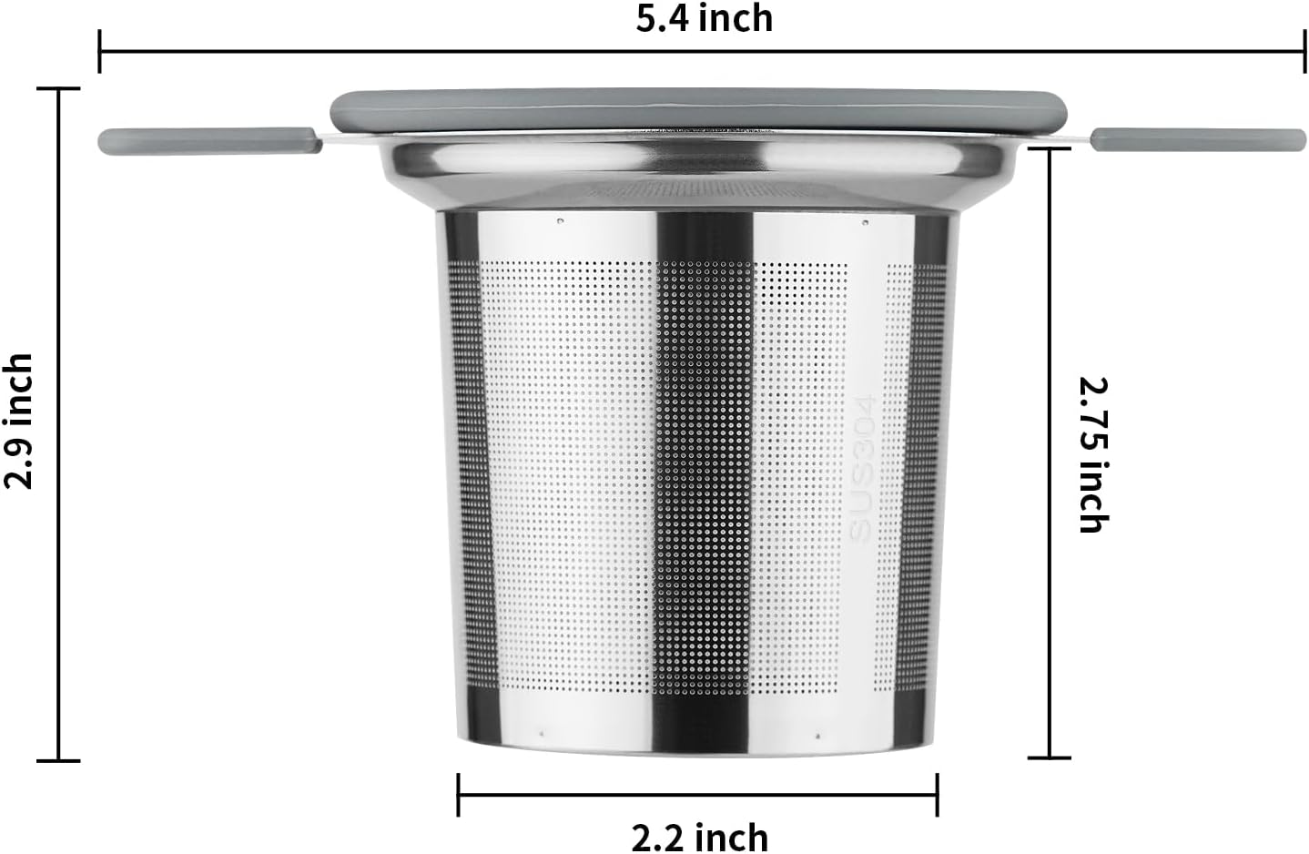 Stainless Steel Extra Fine Mesh Tea Infuser Strainer with Double Handles Y27274