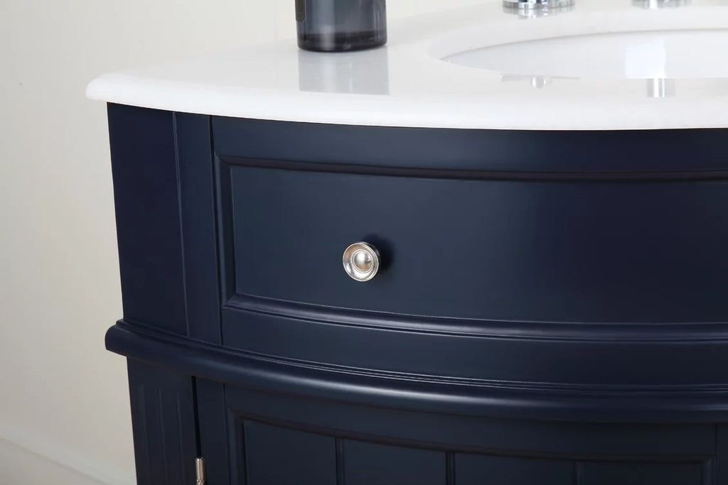 Dark Blue Corner Bathroom Vanity B505965