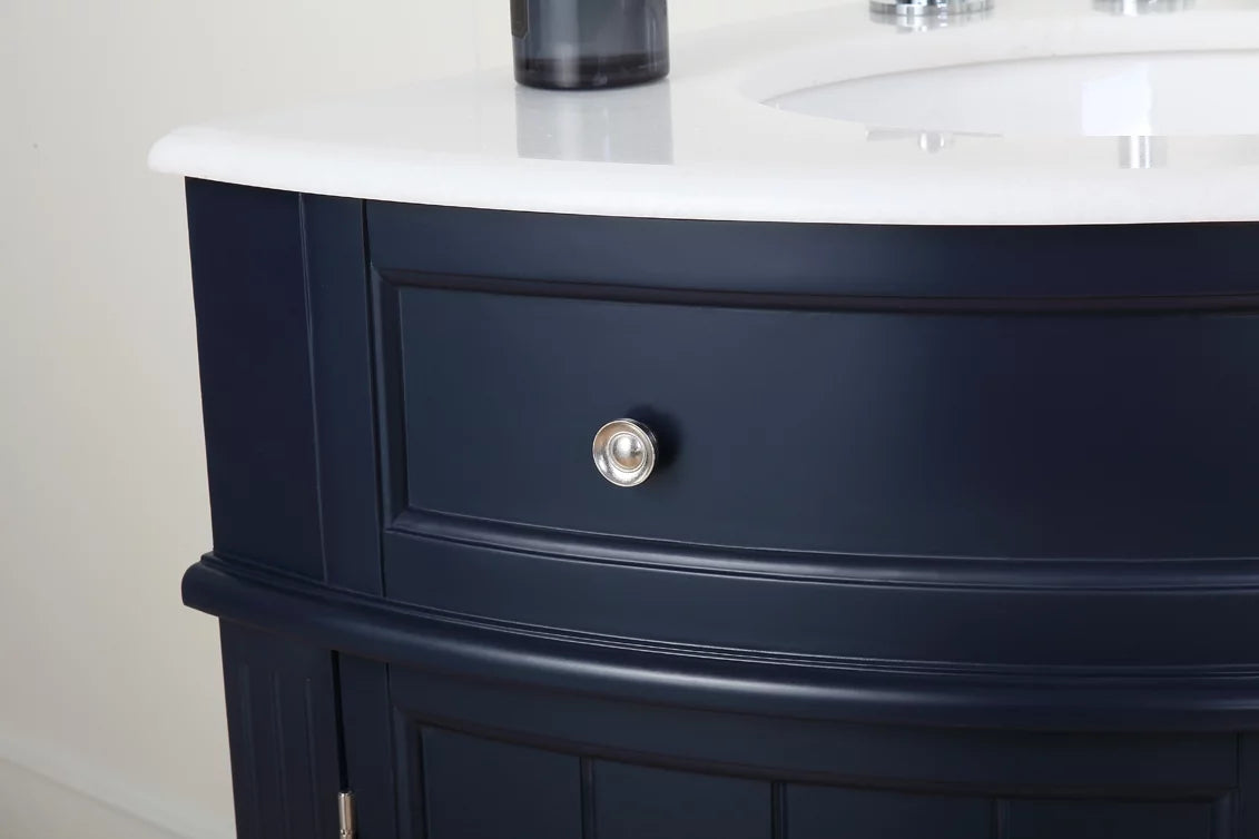 Dark Blue Corner Bathroom Vanity B505965