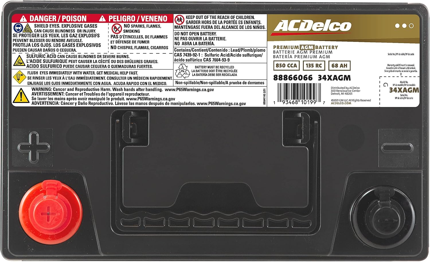 AGM BCI Group 34 Battery Q500