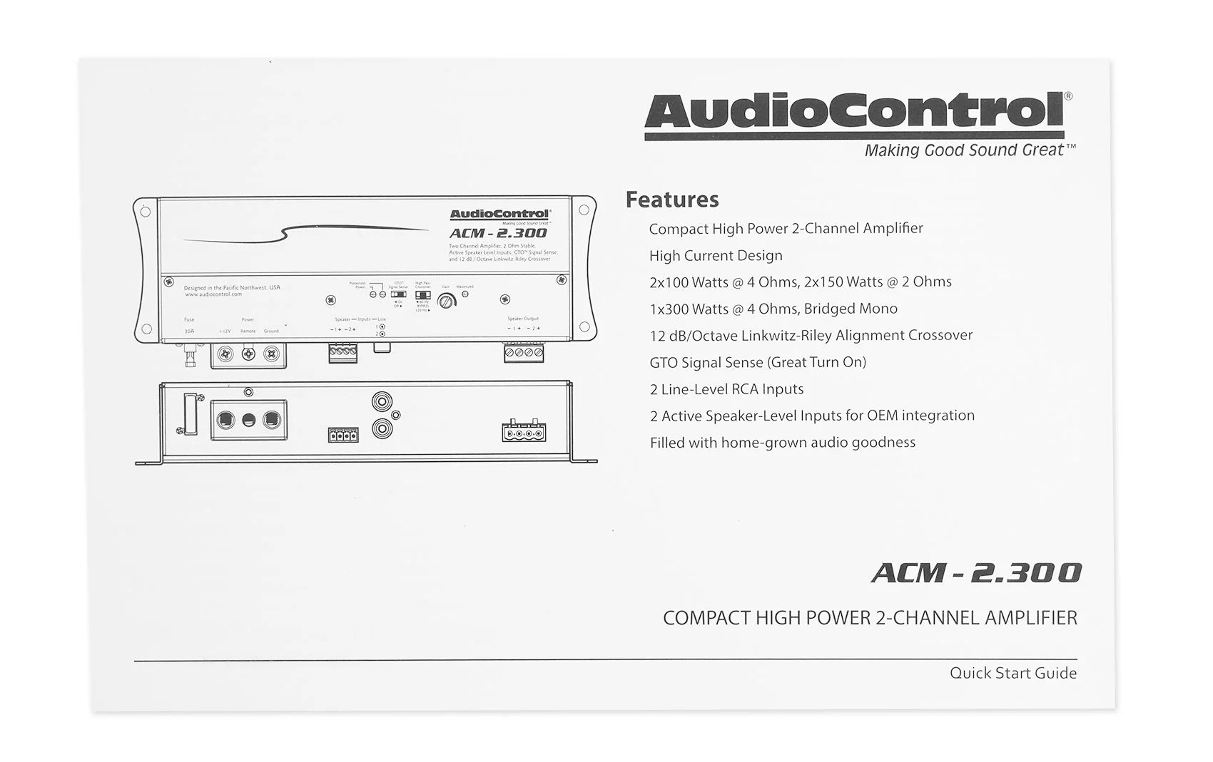 300w 2 Channel Car Amplifier D433887