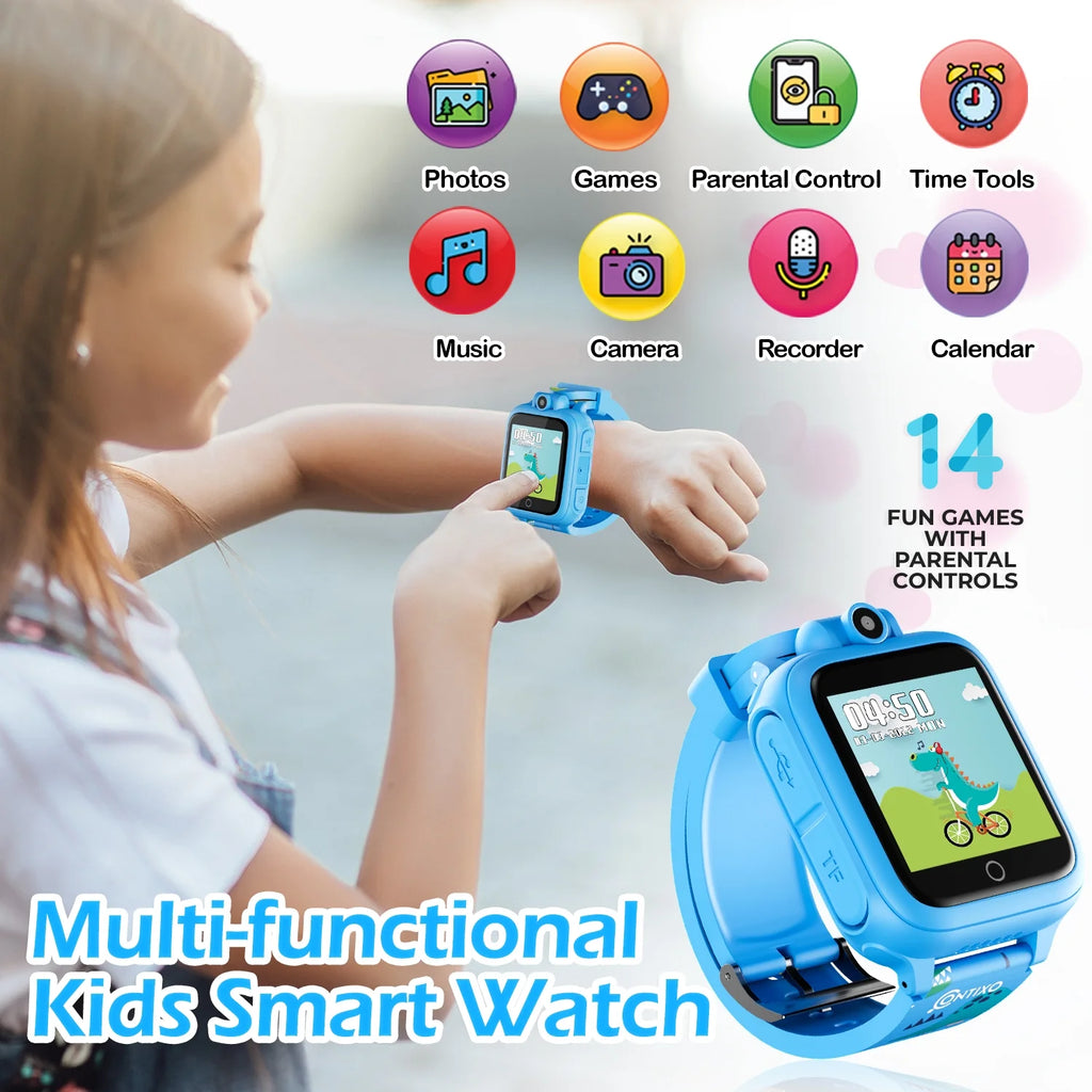 10" Android Kids Tablet and Smart Watch Bundle 64GB, Blue H604