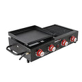 4-Burner Portable Propane Gas Grill and Griddle Combo, Black O882