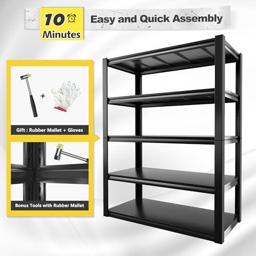 48" W x 24" D x 72" H Metal Garage Shelving R2656