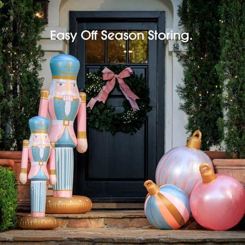 3.5 FT Giant Inflatable Pink Nutcracker Christmas Decor E17280