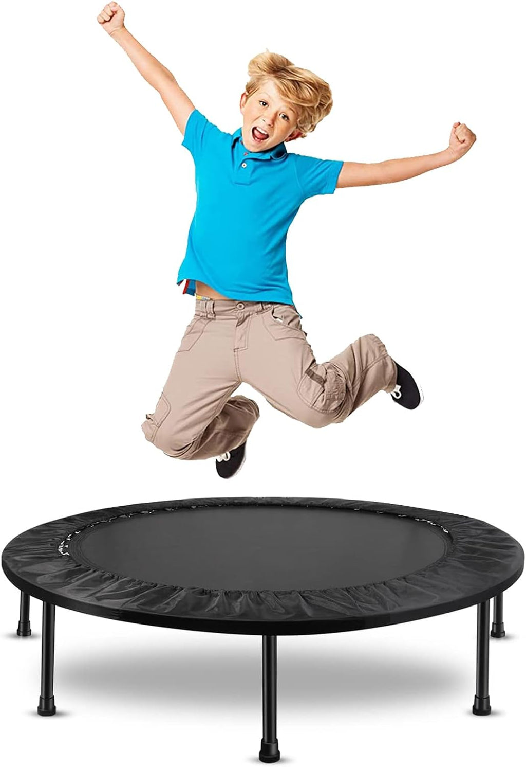 Portable Foldable Trampoline with Adjustable Handle, 40" Z879