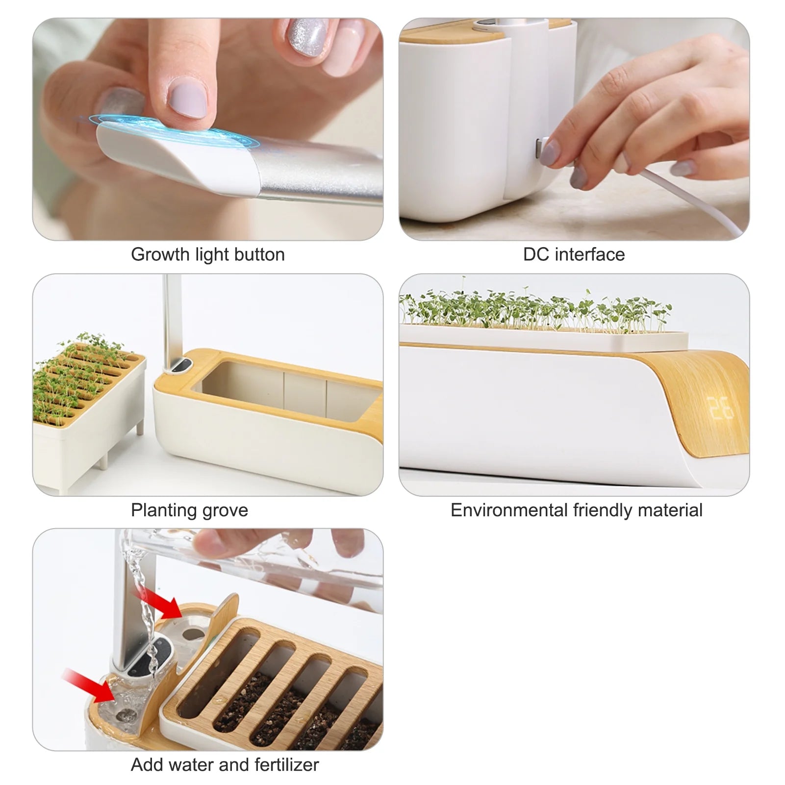 Indoor Herb Garden Kit with Grow Light K489499