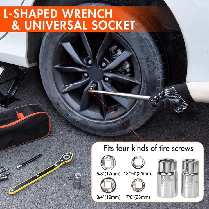2 Ton Scissor Car Jack Kit with Lug Wrench I942471