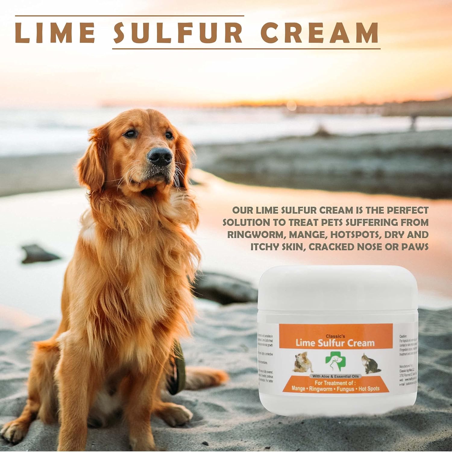 Lime Sulfur Dip Pet Skin Ointment (2 oz x 2 Jars) I344