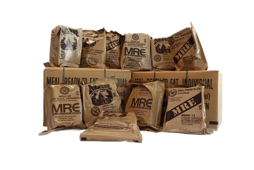 4 Pack US MRE Meals Ready to Eat with Heater Packs M401